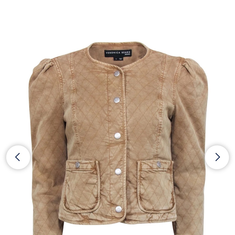 Veronica Beard beige quilted jacket
